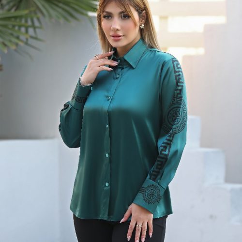 خرید عمده شومیز 2263/6 ، کله غازی ، کاربنی و کالباسی - شومیز زنانه عمده