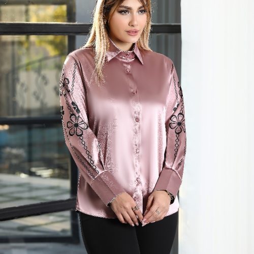 خرید عمده شومیز 2263/5 , قرمز ، یشمی و شامپاینی - شومیز زنانه عمده
