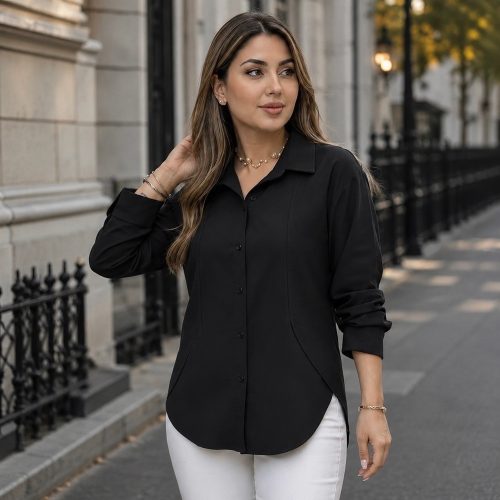 شومیز بغل چا کد 148184 - خرید شومیز زنانه عمده