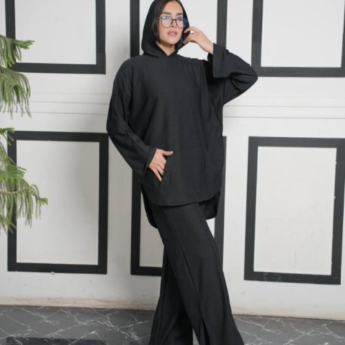 فروش عمده ست هودی شلوار بیسکوئیتی چا کد 132161