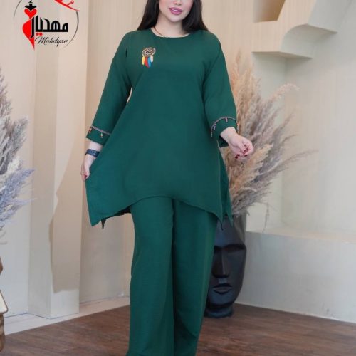 خرید عمده ست تونیک شلوار آستین منگوله سرخپوست