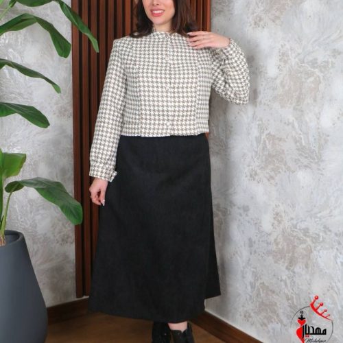 خرید عمده کت سارافن جلو دگمه طرح پیچازی