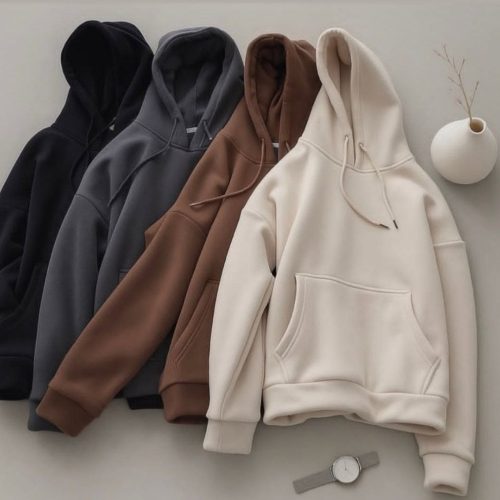 هودی زنانه کلاهدار ساده کد 139364 - خرید کاپشن و هودی زنانه عمده