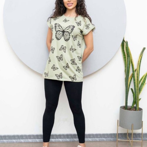 تیشرت پروانه کد 135488 - خرید تاپ و تیشرت زنانه عمده