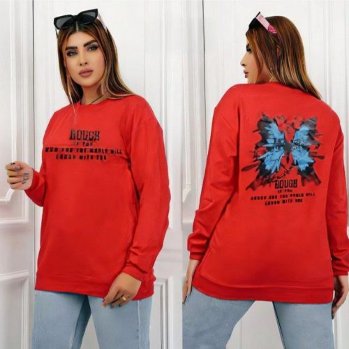 بلوز آستین دار کد 135529 - خرید تاپ و تیشرت زنانه عمده