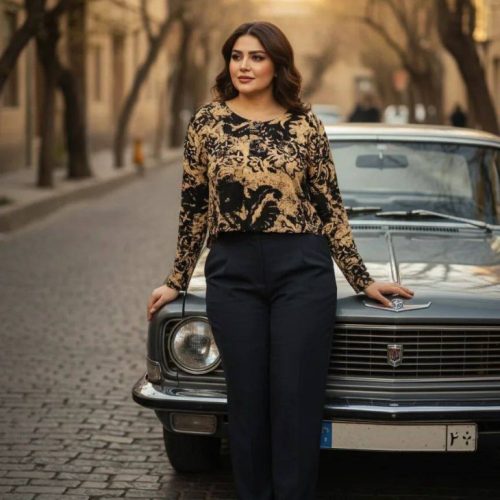 تونیک جلو دکمه کد 135581 - خرید تونیک زنانه عمده