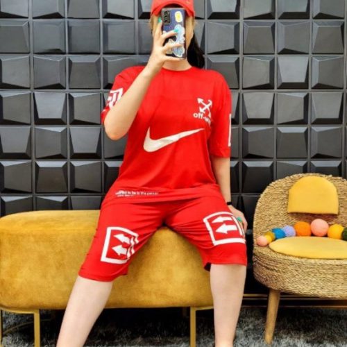 ست تیشرت شلوارک کد 135585 - خرید ست تاب شلوارک زنانه عمده