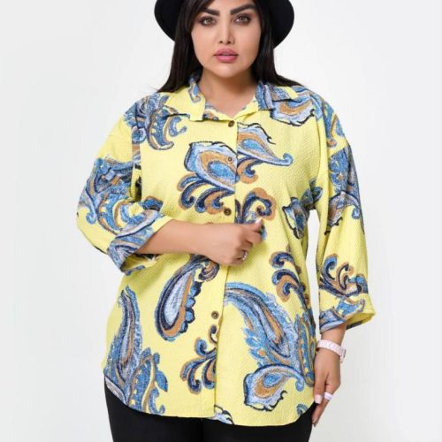 مانتو طرح ترمه کد 135595 - خرید مانتو زنانه عمده