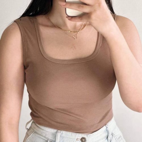 تاپ یقه خشتی کد 135623 - خرید تاپ و تیشرت زنانه عمده