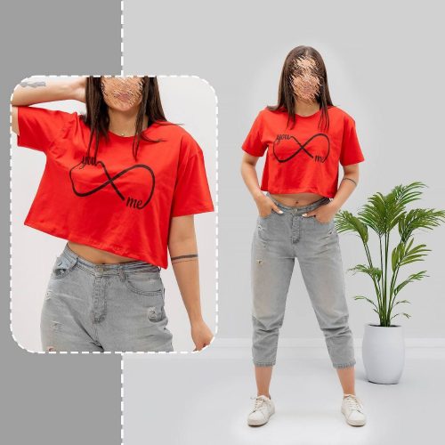 کراپ چاپ کد 135627 - خرید تاپ و تیشرت زنانه عمده