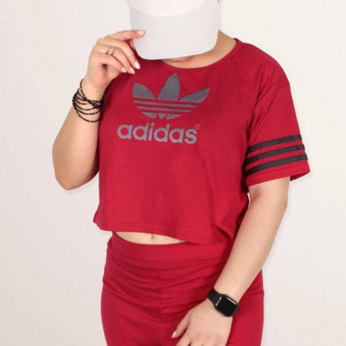 ست کراپ شورتک کد 135632 - خرید ست تاب شلوارک زنانه عمده