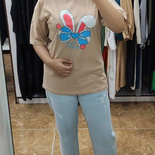 تیشرت نیم لانگ کد 135640 - خرید تاپ و تیشرت زنانه عمده