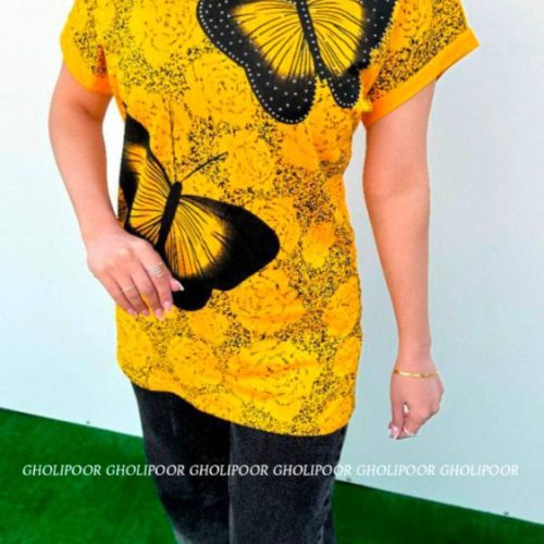 تیشرت پروانه کد 135648 - خرید تاپ و تیشرت زنانه عمده