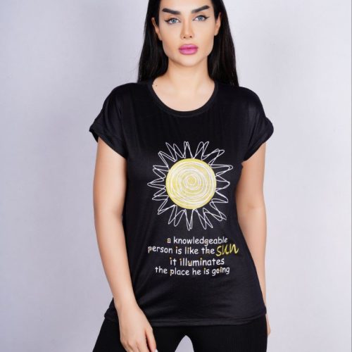 تیشرت چاپی کد 135709 - خرید تاپ و تیشرت زنانه عمده