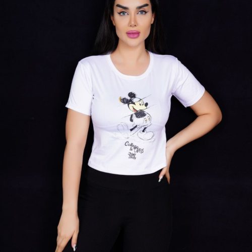 کراپ چاپی کد 135710 - خرید تاپ و تیشرت زنانه عمده