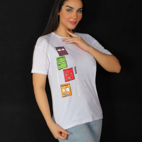 تیشرت چاپی کد 135742 - خرید تاپ و تیشرت زنانه عمده