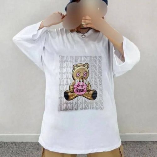 تیشرت لانگ خرسی کد 135746 - خرید تاپ و تیشرت زنانه عمده