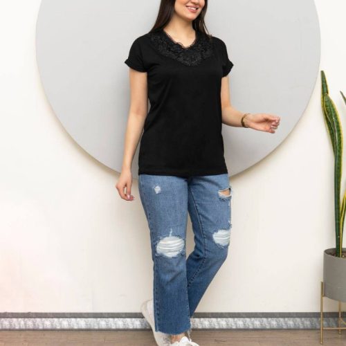 تیشرت جلو مغز دوزی کد 135979 - خرید تاپ و تیشرت زنانه عمده