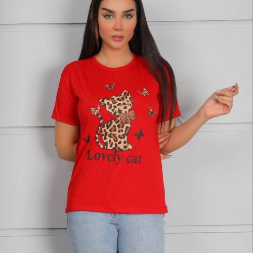 تیشرت چاپی کد 136765 - خرید تاپ و تیشرت زنانه عمده