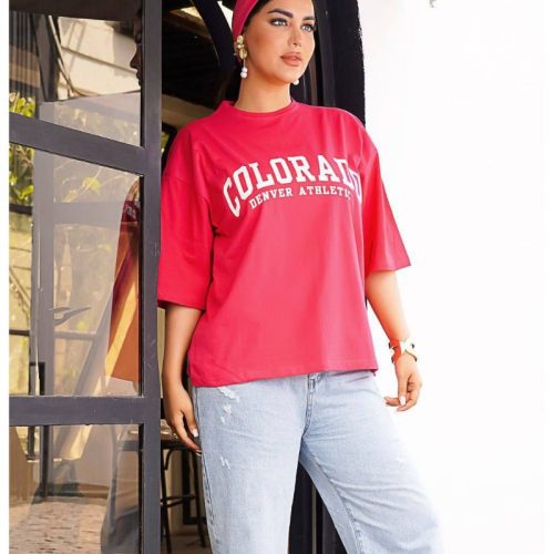 باکسی قواره دار لش کد 137426 - خرید تاپ و تیشرت زنانه عمده