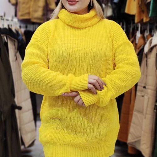 تونیک بافت یقه شل کد 137993 - خرید تونیک زنانه عمده