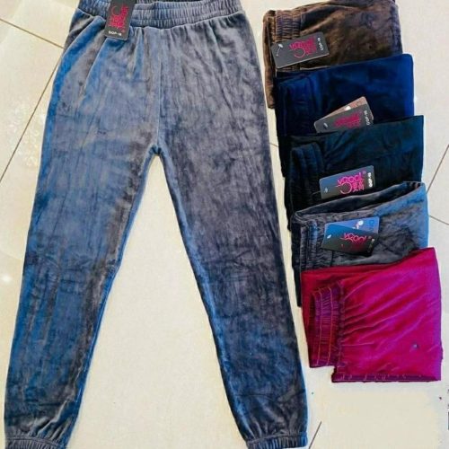 شلوار مخمل ساده تو خز کد 135013 - خرید شلوار زنانه عمده