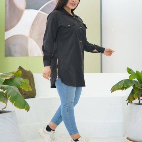 فروش عمده مانتو بغل زیپ قاپ کد 133099