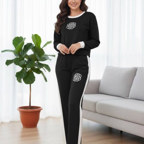 ست بلوز و شلوار گل کد 135045 - خرید ست بلوز شلوار زنانه عمده