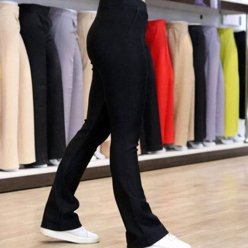 شلوار لگ بوت کات دوخت مزونی کد 135050 - خرید شلوار زنانه عمده