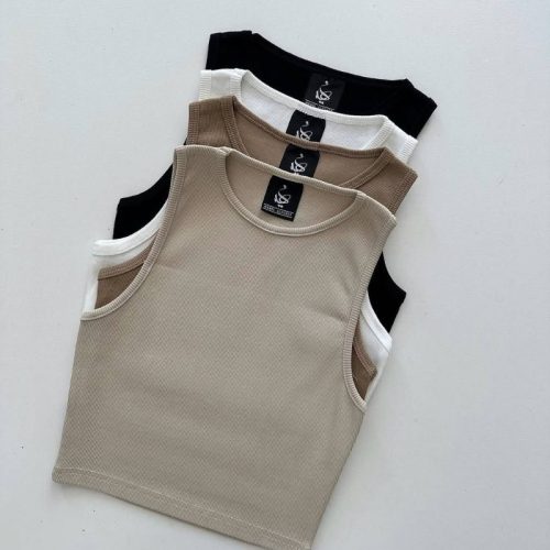 کراپ حلقه ای کبریتی کد 135085 - خرید تاپ و تیشرت زنانه عمده