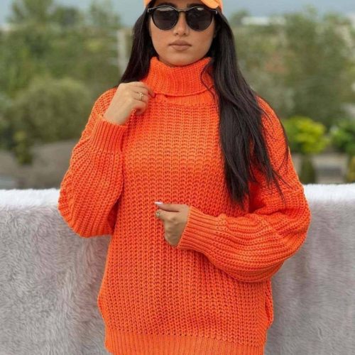 تونیک بافت یقه شل کد 135099 - خرید ست بلوز شلوار زنانه عمده