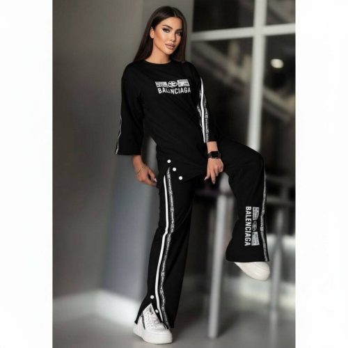 ست تیشرت و شلوار بگ کد 135158 - خرید ست تیشرت شلوار زنانه عمده