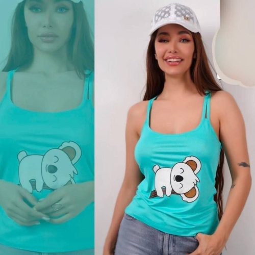 تاپ پشت حلقه کوالا کد 135701 - خرید تاپ و تیشرت زنانه عمده