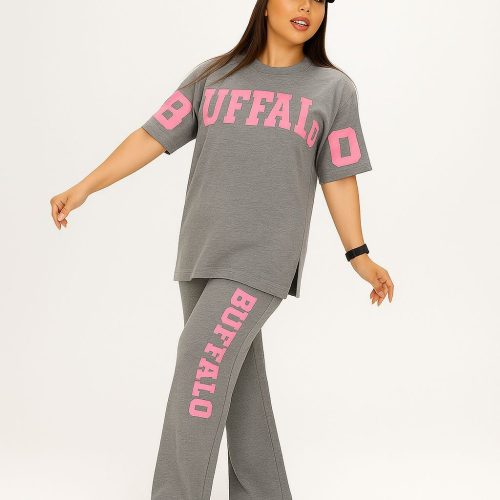 ست اسپرت ملانژ کد 135869 - خرید ست بلوز شلوار زنانه عمده