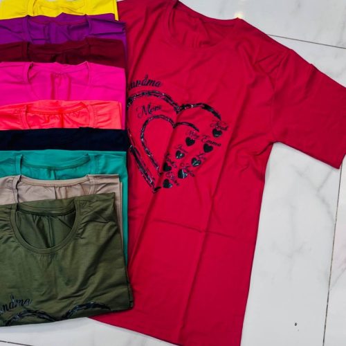 تیشرت لانگ چاپی کد 135899 - خرید تاپ و تیشرت زنانه عمده