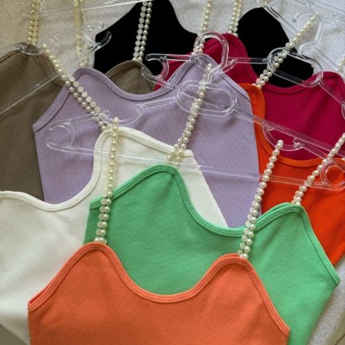 کراپ تاپ بند مروارید کد 136001 - خرید تاپ و تیشرت زنانه عمده