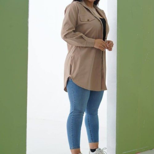 مانتو بغل زیپ قاپ کد 136045 - خرید مانتو زنانه عمده