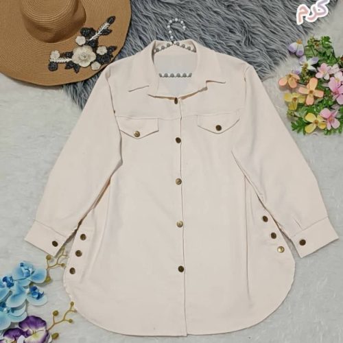 مانتو بغل دکمه قاپک دار کد 137896 - خرید مانتو زنانه عمده