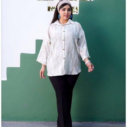 مانتو پری جلو دکمه آستین پاکتی کد 137898 - خرید مانتو زنانه عمده