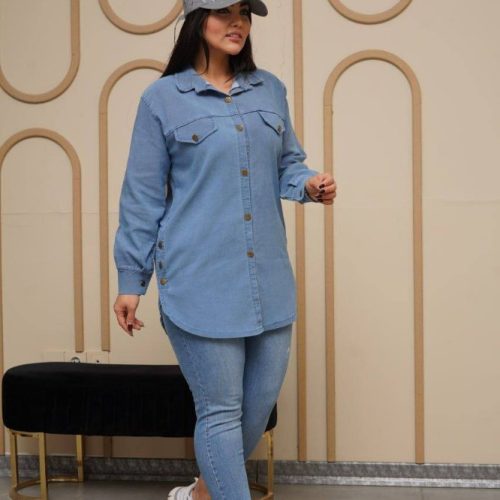 مانتو پایین حلال بغل دکمه کد 137901 - خرید مانتو زنانه عمده