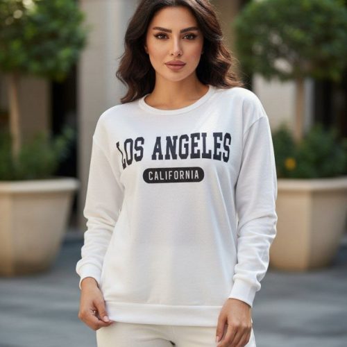 بلوز آستین دار لس انجلس کد 138387 - خرید بلوز تک زنانه عمده