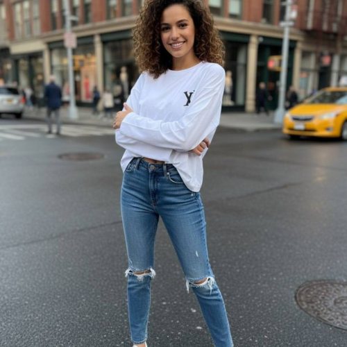 باکسی آستین دار Ly کد 138718 - خرید بلوز تک زنانه عمده