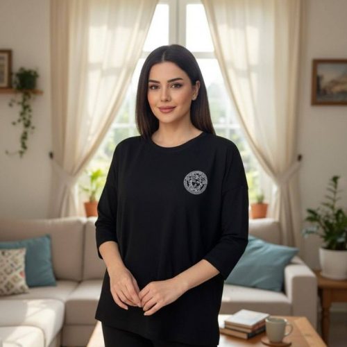 باکسی آستین دار LY کد 138727 - خرید بلوز تک زنانه عمده