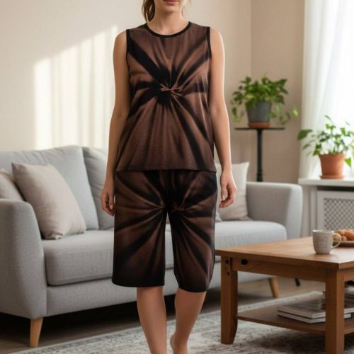 تاپ و شلوارک پیستولری کد 138728 - خرید ست تاب شلوارک زنانه عمده