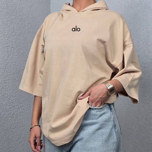 باکسی کلاهدار alo کد 138973 - خرید بلوز تک زنانه عمده