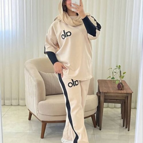 ست alo چاپ پفکی کد 139832 - خرید ست بلوز شلوار زنانه عمده