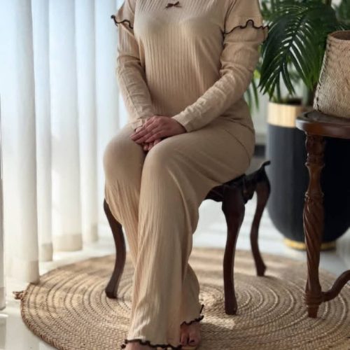 ست بلوز و شلوار پاپیون کد 140093 - خرید ست بلوز شلوار زنانه عمده