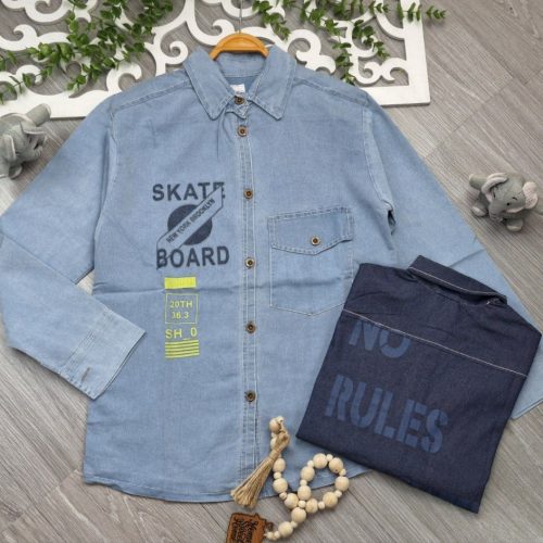 فروش عمده پیراهن لی پشت رو چاپ پسرانه کد 132718