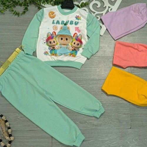 بلوز شلوار دخترانه کد 134385 - خرید ست بلوز شلوار دخترانه عمده