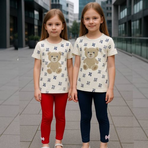 تیشرت ساپورت دخترانه کد 134386 - خرید ست بلوز شلوار دخترانه عمده